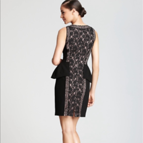 BCBG Max Azria Lilou black lace peplum dress - Picture 3 of 4
